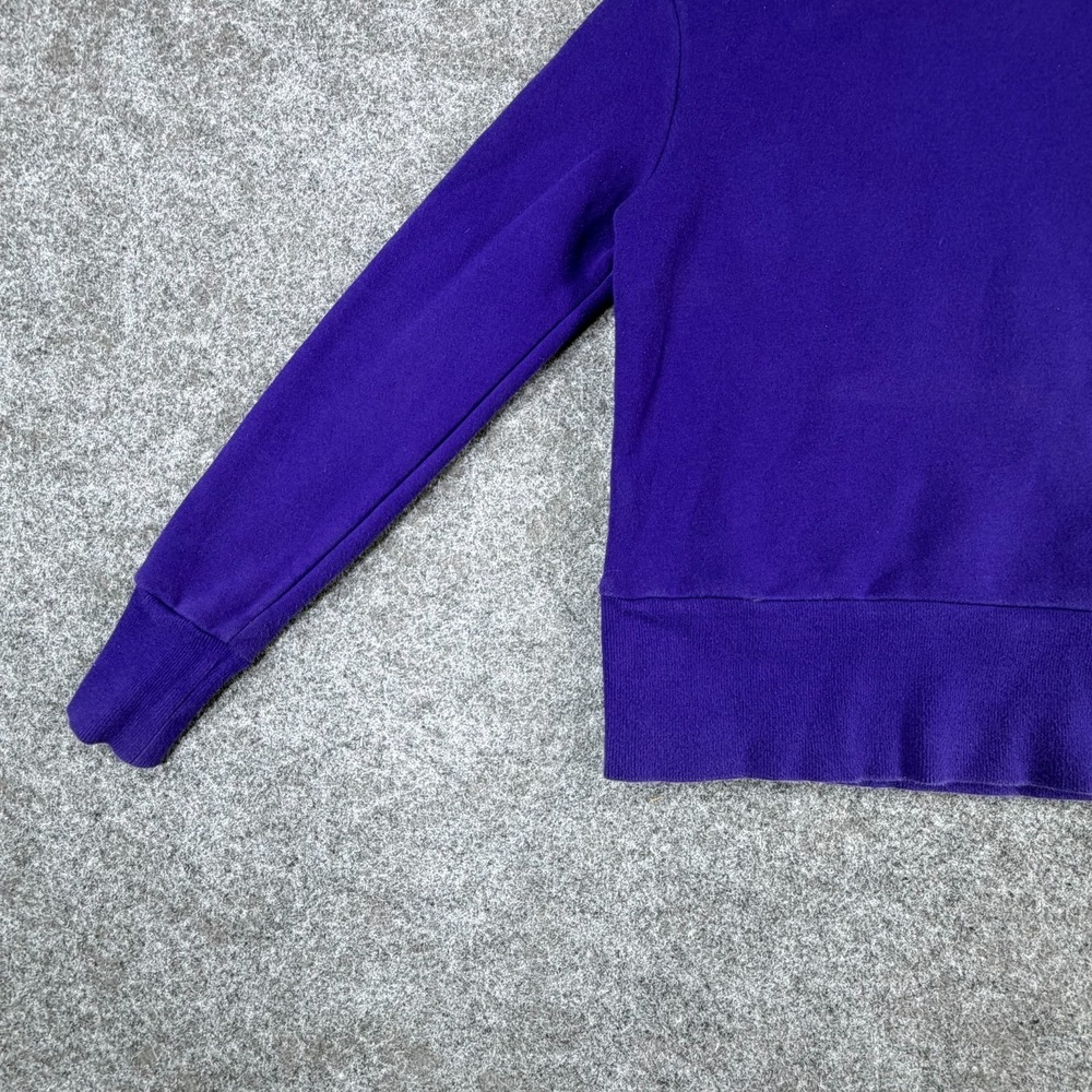 Adidas Hoodie Womens Small Purple Graphic Print Fleece Lined Rib Trim Athleisure - Picture 12 of 15